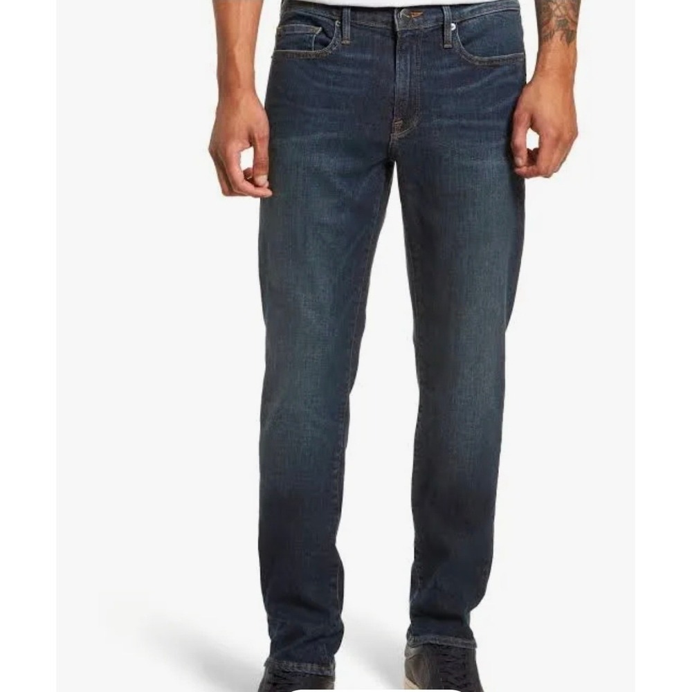 Frame Denim L'Homme Slim Dark Wash Raw Hem Jeans Mens 32